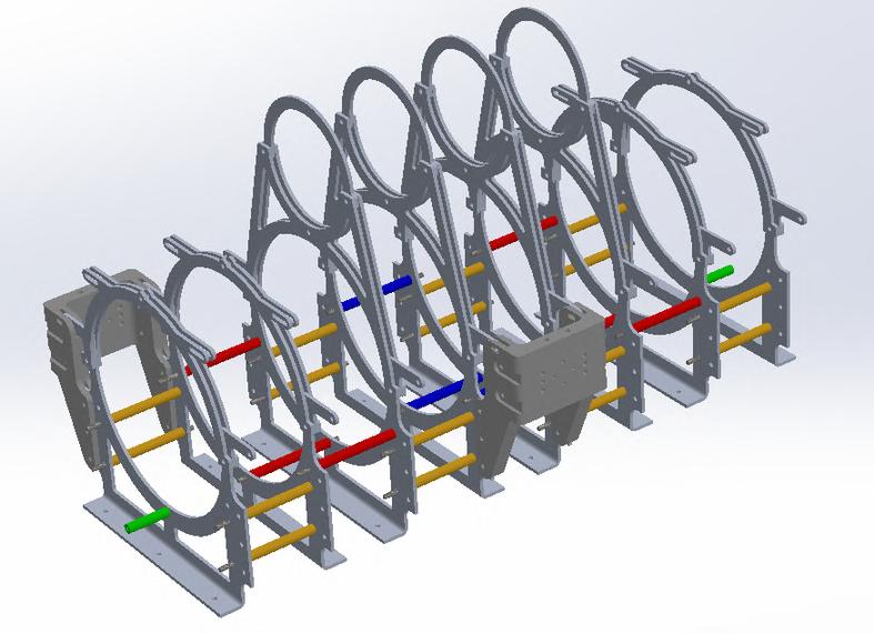 Fabricated AUV chassis